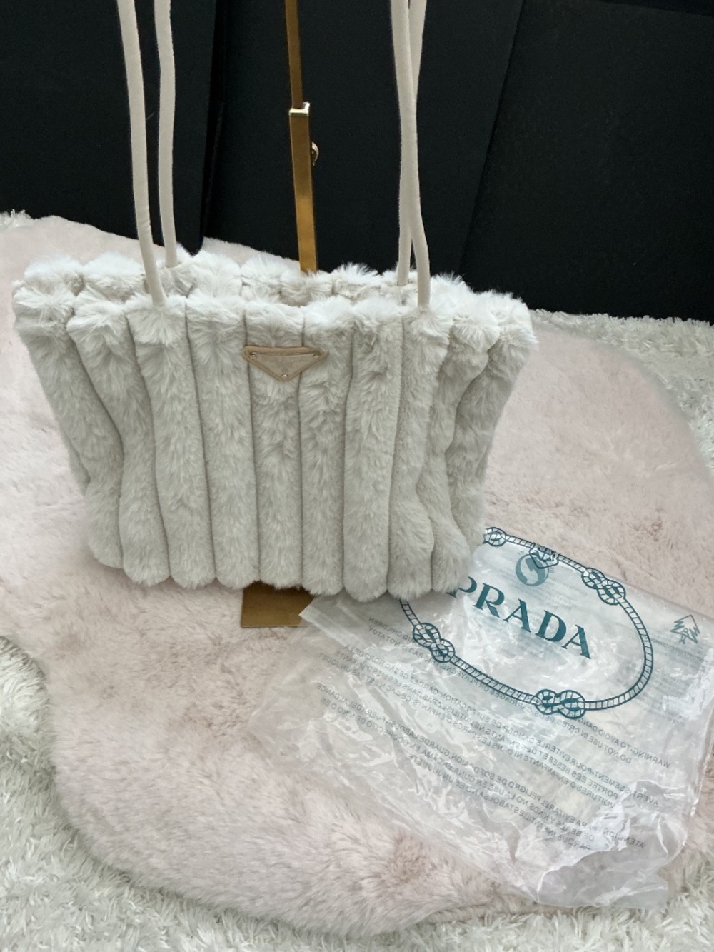 Prada Fur Shoulder Bag Authentic GWP ITEM - Picture 13 of 13